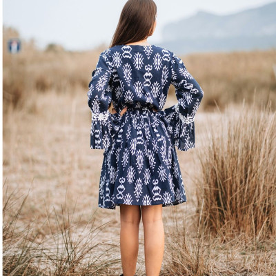 Đầm Boho Phối Ren Cotton Isla Bonita