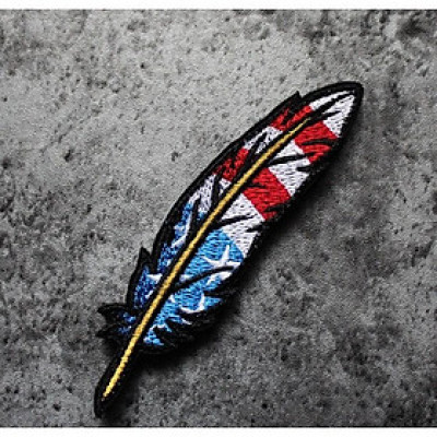 Patch_miếng dán velcro vải huy hiệu lông vũ_chiến thuật