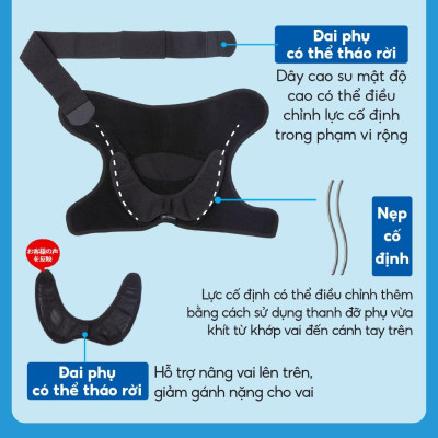 Đai Bảo Vệ Khớp Vai Phiten Loại cứng Aqua metax AP249004/AP249005