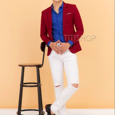  Áo Vest Nam Titishop EVN193 Đỏ Đô 