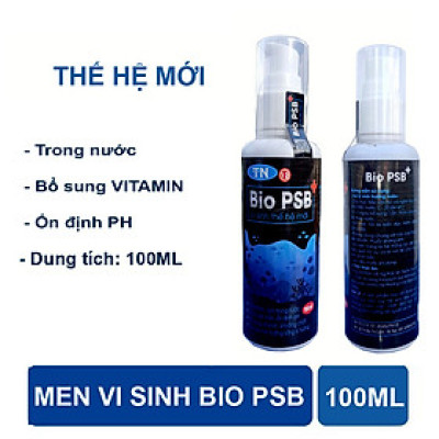 Men Vi Sinh Bio PSB 100ML giúp làm trong nước cho bể cá, hồ cá cảnh