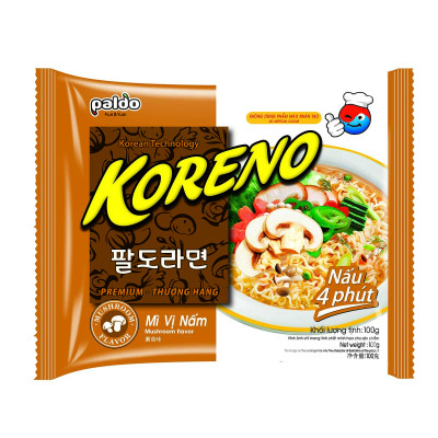 Thùng 24 Gói Mỳ vị Nấm Koreno 100g