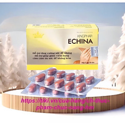 Viên uống tăng sức đề kháng  ￼echina Kingphar - Hộp 30v  – Tăng cường  miễn dịch, giảm ho, cảm cúm