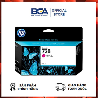 Mực in HP 728 130ml Magenta Ink Cartridge (F9J66A) - Hàng chính hãng