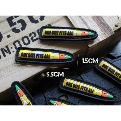 Patch mô hình viên đạn PVC dán quần áo_ba lô_nón