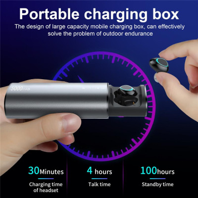 CINCATDY Tai Nghe Bluetooth Earbuds Gaming Headset True Wireless Headphone K-100 - Hàng Chính Hãng