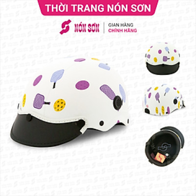 ƯU ĐÃI - Mũ bảo hiểm lỗ thông gió hoa văn chính hãng NÓN SƠN AMP-TR120
