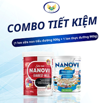 COMBO TIẾT KIỆM 1 hộp sữa non Nanovi Diabest Milk tặng 1 hộp Thực Dưỡng 900g