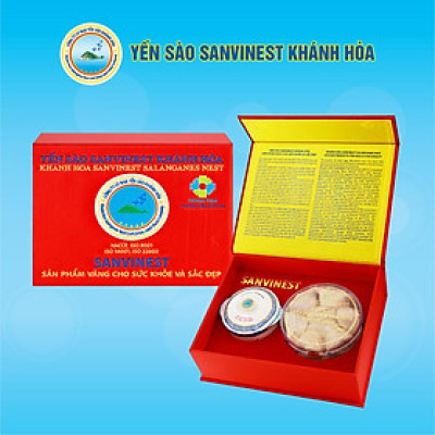 Hộp quà tặng Yến sào Sanvinest Khánh Hòa chính hiệu nguyên tổ sơ chế 50g - Q250