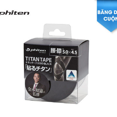 Băng dán cơ giảm đau X100 Phiten titanium tape x100 stretched PU752029