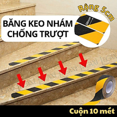 Băng Keo Dính Nhám Cát Dán Bậc Thang Chống Trơn Trượt Dài 5 Mét 10 Mét Tránh Té Ngã Trẻ Em Người Lớn Tuổi Legaxi