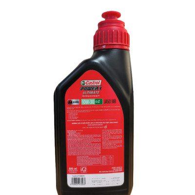 Combo 2 sản phẩm dầu nhớt động cơ cao cấp và dầu hộp số (dầu Lap) cho xe ga (Castrol Power1 Ultimate scooter 0,8L và Castrol scooter gear oil)