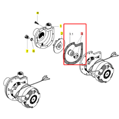 Bộ ron cao su làm kín bơm nước Winterhalter - 80002673 - Hàng chính hãng