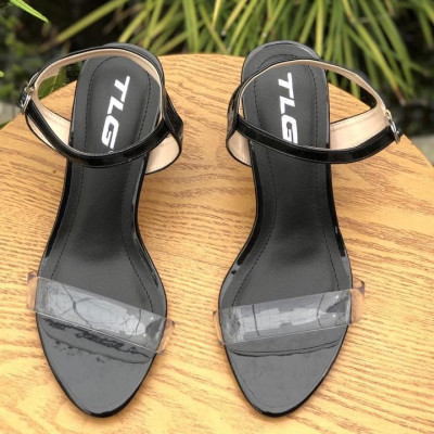 Sandal nữ 5 phân gót trong siêu dễ thương 21340