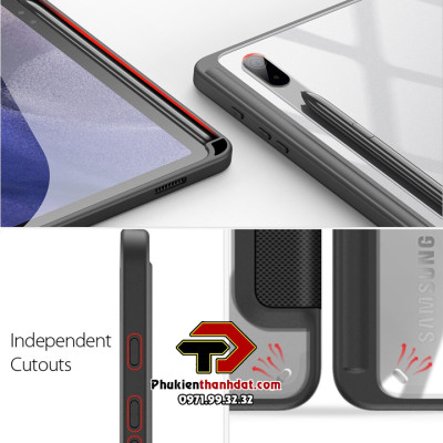 Bao da chống sốc SamSung Galaxy Tab S7+ Plus có ngăn đựng bút hiệu Dux Ducis Toby - Hàng nhập khẩu
