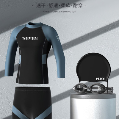 Đồ bơi nam rời dài tay size 48-75kg phối màu chữ SAVE cao cấp vải co giãn cực tốt kiểu dáng thời trang