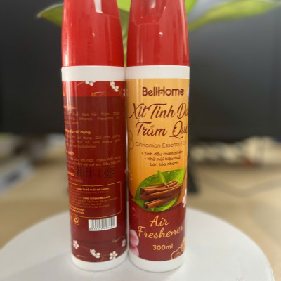 Xịt phòng tinh dầu trầm quế Bellhome 300ml