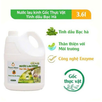 Combo Sản Phẩm Gốc Thực Vật TLB1 Peace Mass Nước Cọ Toilet 3.6 lít + Nước Lau Kính 3.6 lít (Thuộc nhóm Sản phẩm Lành tính / Hữu cơ/ Sinh học)