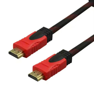 Cáp Hdmi 2 Đầu Dây Dù Tròn Đỏ Dài 1.5M Chống Nhiễu Cao Cấp