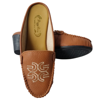 Dép Sục Nữ Da Bò Thật BIGGBEN Cao 3 phân SBN54