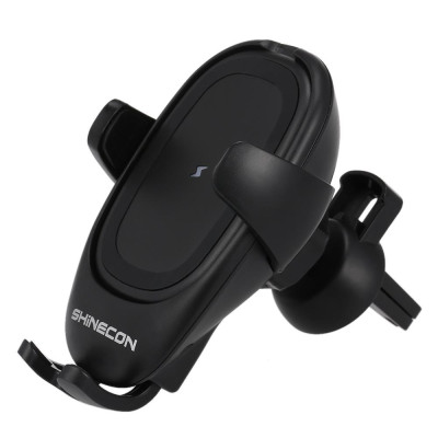 Giá đỡ điện thoại kiêm sạc không dây SHINECON SC-W02 Fast Qi trên ô tô Tương thích với iPhone, Samsung 