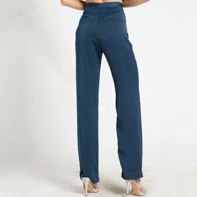 Quần Ống Suông Quần Tây Nữ Thời trang thiết kế Hity PAN032 (Xanh Thủy Thủ)