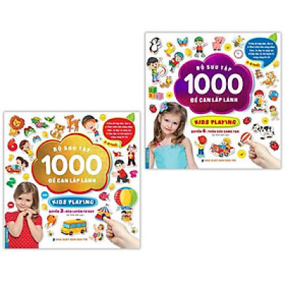Sách - Bộ Sưu Tập 1000 Đề Can Lấp Lánh 2 - 8 Tuổi - Tập 3 + Tập 4 - Minh Thắng