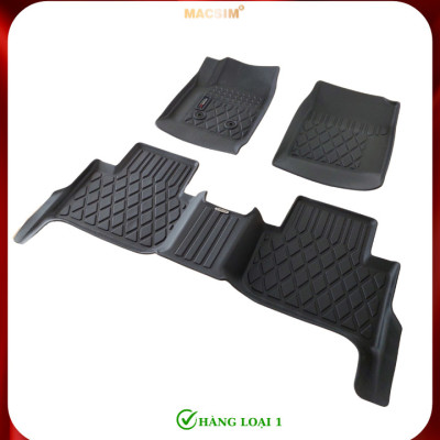 Thảm lót sàn xe ô tô Chevrolet Colorado 2015+ (sd) Nhãn hiệu Macsim chất liệu nhựa TPE cao cấp màu đen