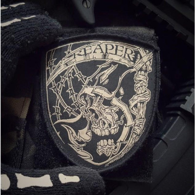 Patch vải velcro thần chết dán quần áo_ba lô