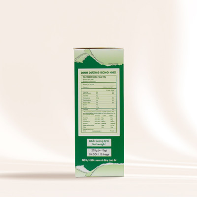 Rong Nho Tách Nước VMAX Hộp 200g (10 Gói x 20g) Giàu Dinh Dưỡng