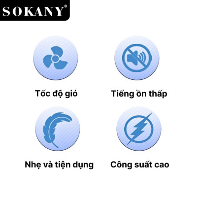 Máy sấy tóc 2 chiều nóng lạnh SOKANY SK-14020 công suất lớn 2400W, cung cấp ion âm chăm sóc tóc chuyên nghiệp - HÀNG CHÍNH HÃNG - DELIYA