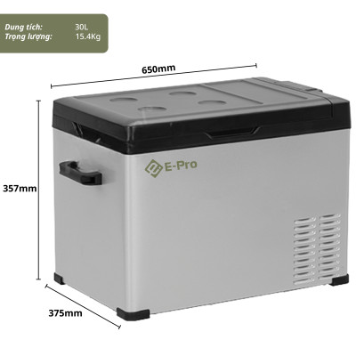 [Hàng Chính Hãng] Tủ lạnh ô tô di động E-pro C30 - Làm đá siêu tốc - Cắm trại hoặc sử dụng tại nhà